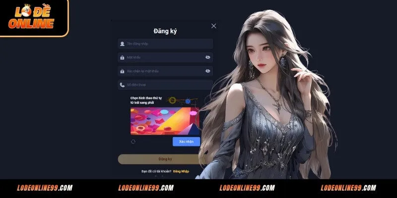 Đăng ký tài khoản trên nền tảng Lodeonline99.com