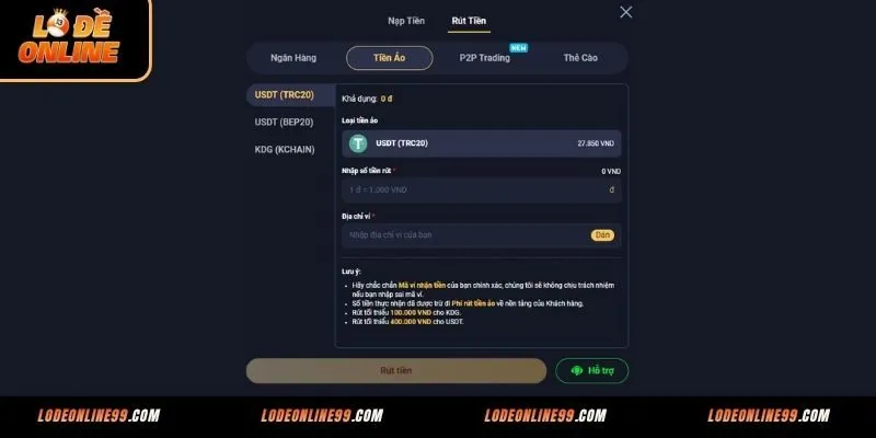 Hướng dẫn cách rút tiền Lô Đề Online cho người mới