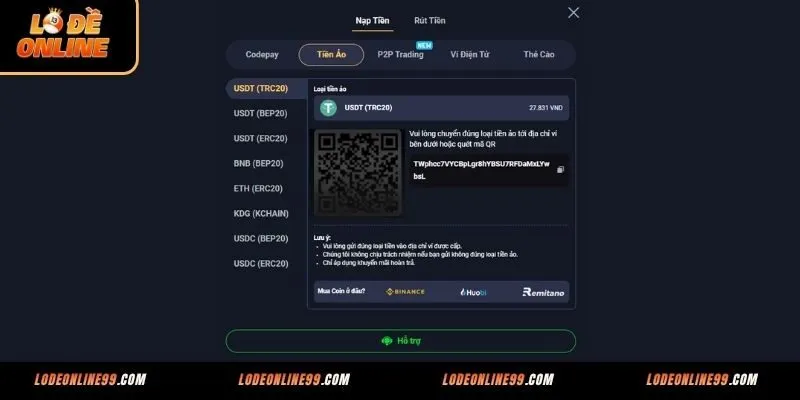 Hướng dẫn tân binh cách nạp tiền Lô Đề Online