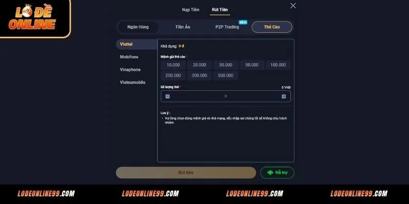 Lưu ý người chơi cần nắm khi rút tiền Lô Đề Online